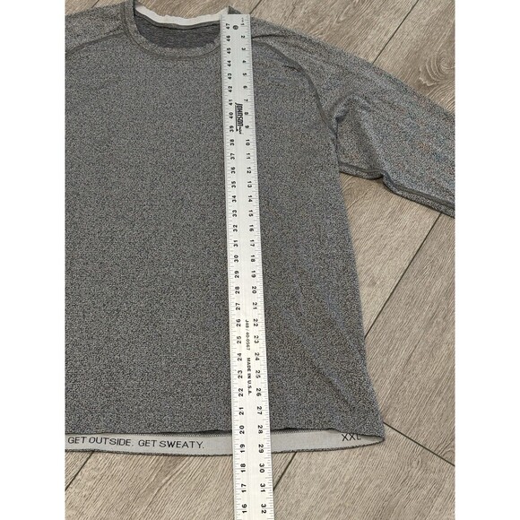 Lululemon Mens Time To Get Dirty Get Outside Get Sweaty Long Sleeve Grey 2XL XXL - Picture 5 of 7